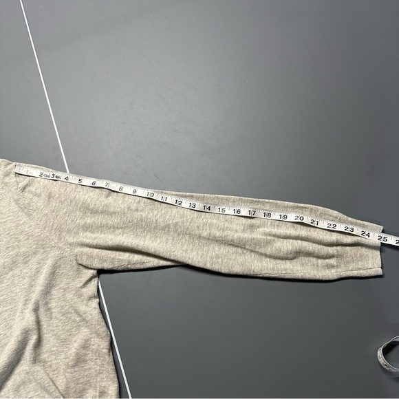 Men's Large Bonobos Henley Sweater  Grey Beige Heathered Preppy Casual Slim Top - Picture 9 of 9